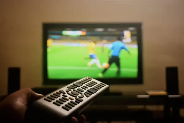 Sports entertainment on TV with handball and football