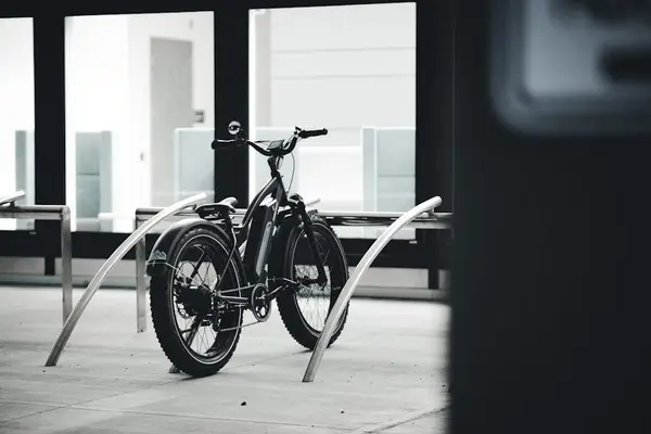 Electric bicycle parked outdoors