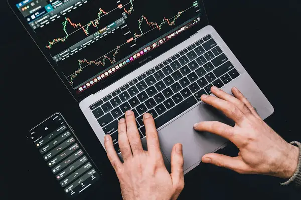 Grafisk fremstilling av norske aksjer og kryptovaluta